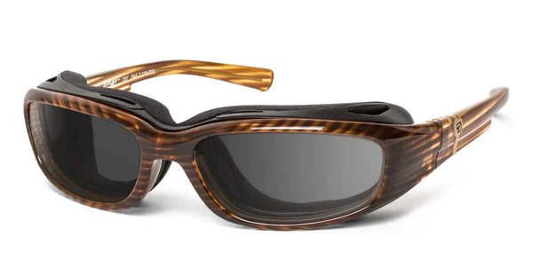 7eye by Panoptx Sierra Brown Stripe Tortoise Frame with multiple lens options