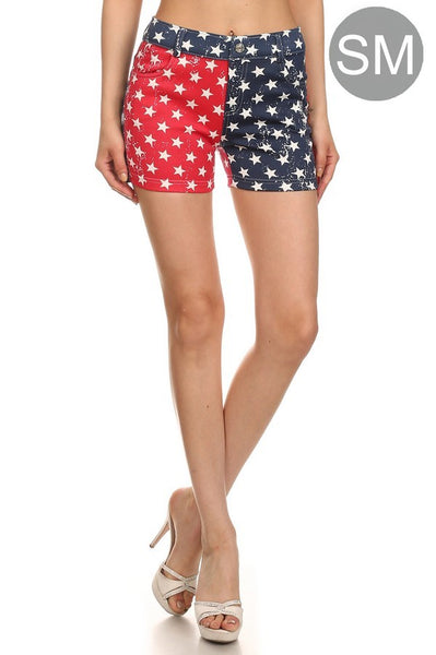 Yelete Star Spangled American Flag Shorts - Women's Size S/M