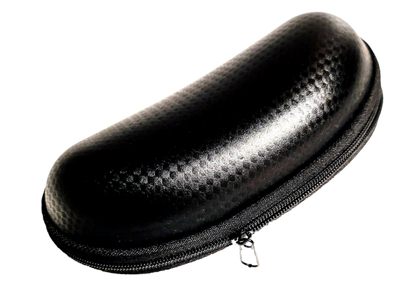 M7 Sunglass Hard Case Extra Large Carbon Fiber styling Black with Zipper