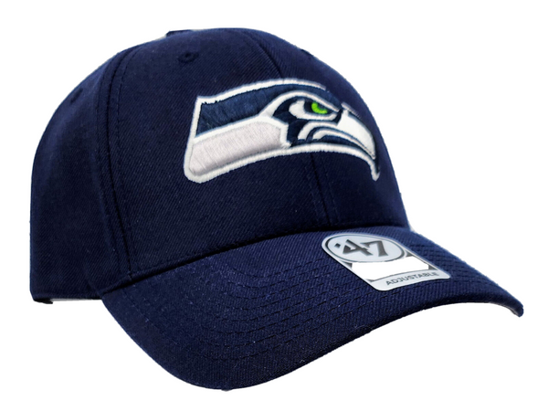 Seattle Seahawks NFL Adjustable Ball Cap Navy Dark Blue by '47 MVP
