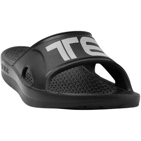 TELIC Recharge Logo Comfort Recovery Sandal Lightweight Waterproof Black - W(10)/M(9)