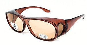 GLARE-X40 OTG Computer Glasses Over-The-Glass Reduces Eye Fatigue Brown