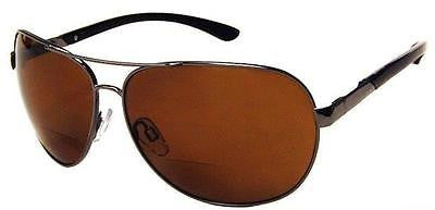 Platinum Edge Malibu Polarized Polycarbonate Bifocal Aviator Sun Readers unisex