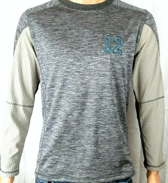 Seattle Seahawks inspired 12 Go Hawks Micro Fleece Base Layer Navy Heather Gray