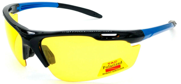GLARE-X Night Driving Glasses Polarized Yellow Lens Reduces Glare Large Blade