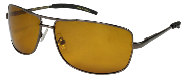 FLY-DEF High-Definition Polarized Fishing sunglasses Gold Lens Metal Rectangle Aviator