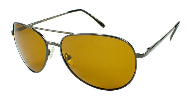 FLY-DEF High-Definition Polarized Fishing sunglasses Gold Lens Metal Teardrop Aviator