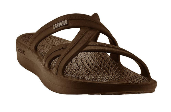 TELIC Mallory Comfort Recovery Sandal Lightweight Waterproof Espresso Brown