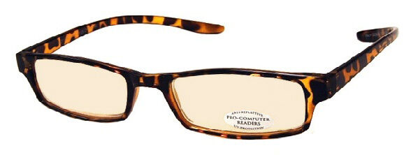 FOCUS ANTI-GLARE Reading Glasses Neck Hanger Reduces Blue Light Tortoise - multiple powers available