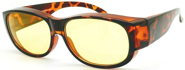 OTG GLARE-X Night Driving Optics Over-the-Glass Tortoise with Yellow lens