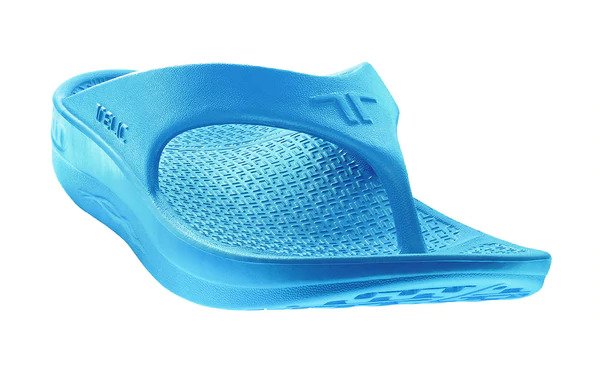 TELIC Flip Flop Comfort Recovery Sandal Lightweight Waterproof Pacific Blue