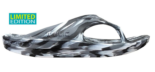 TELIC Flip Flop Comfort Recovery Sandal Lightweight Waterproof Smoke Gray