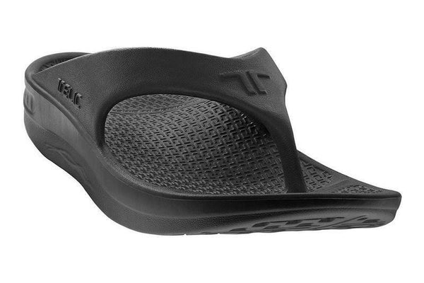 TELIC Flip Flop Comfort Recovery Sandal Lightweight Waterproof Midnight Black