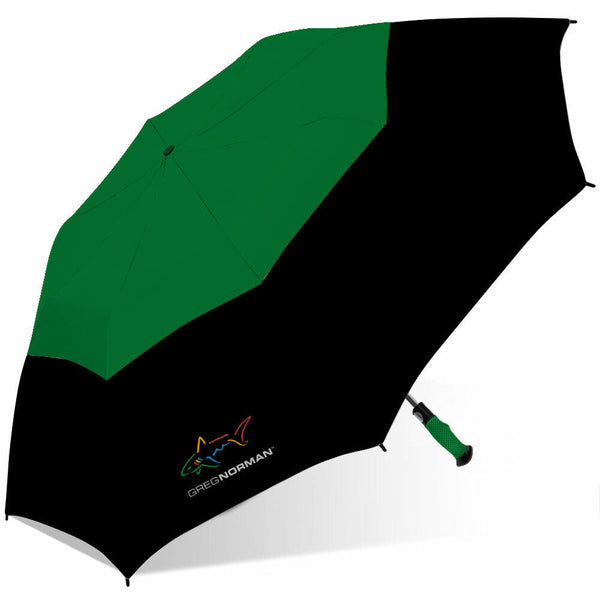 Greg Norman  Shark 56" Double Canopy Folding 2-Person Umbrella WC