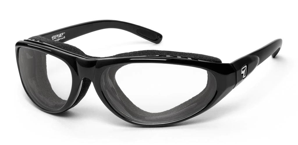 7eye by Panoptx Cyclone Glossy Black Frame with Sharp View Gray Sunglass