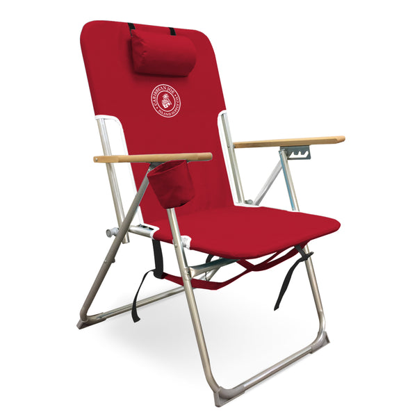 Caribbean Joe High Weight Capacity Beach Chair in Red with Slight Blemish