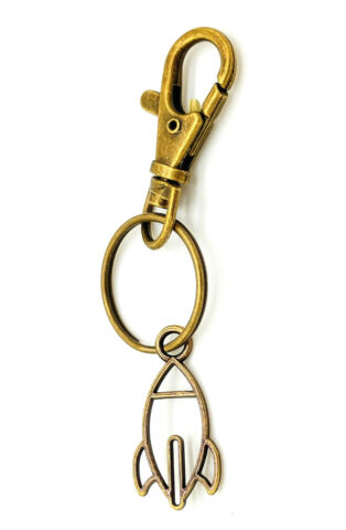 Rocket Key Chain Zipper Pull Vintage Retro Gold Silver Antique Bronze by M7