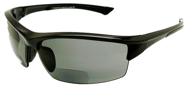 Platinum Edge Shasta II Polarized PC Bifocal Sun Readers blade shield unisex