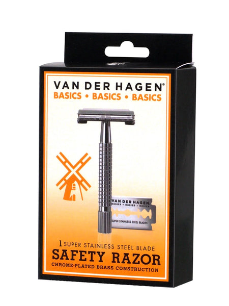 Van Der Hagen Basics Chrome Safety Razor + Blade