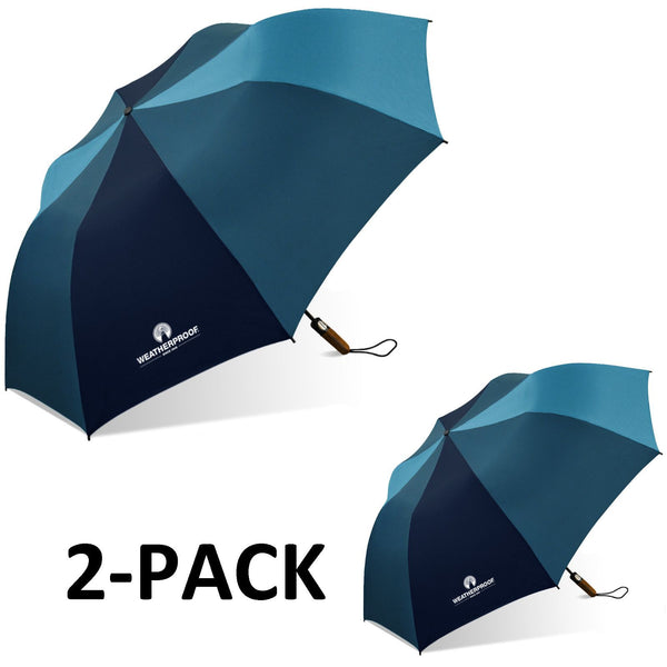 WeatherProof 56" Auto Folding Golf Umbrella 2-Pack WC