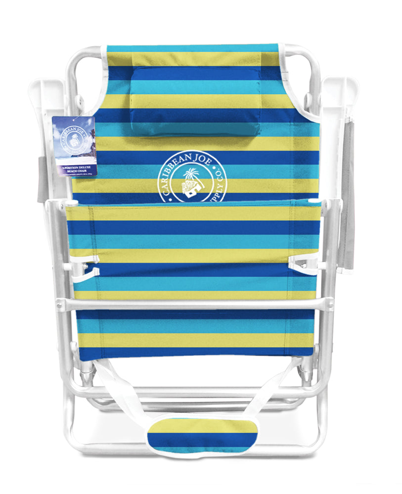 Caribbean Joe Deluxe Beach Chair Reclinable multiple colors