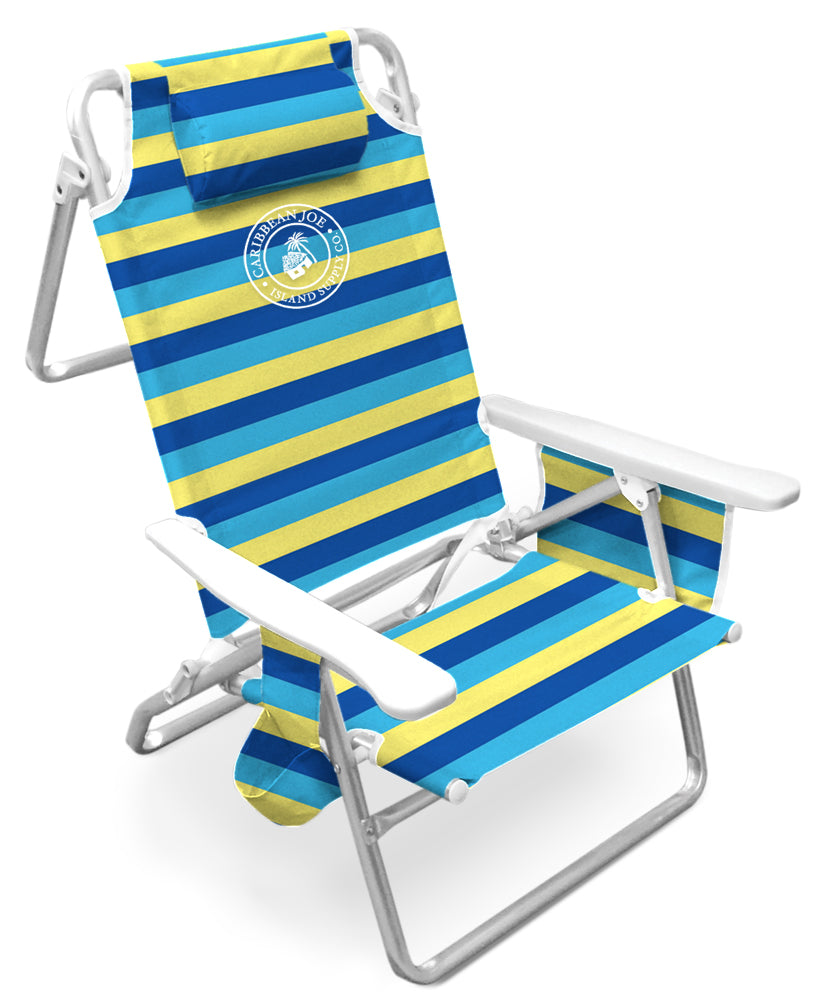 Caribbean Joe Deluxe Beach Chair Reclinable multiple colors
