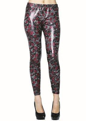 Yelete Lips and Lace Women's Printed Liquid Leggings design by Stella 
