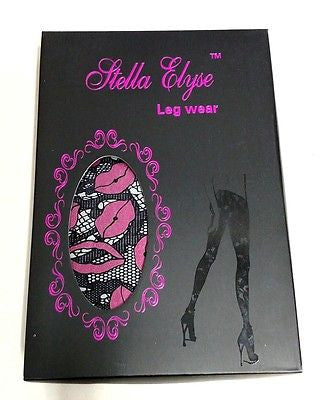 Yelete Lips and Lace Women's Printed Liquid Leggings design by Stella Elyse  - Women's Small/Medium