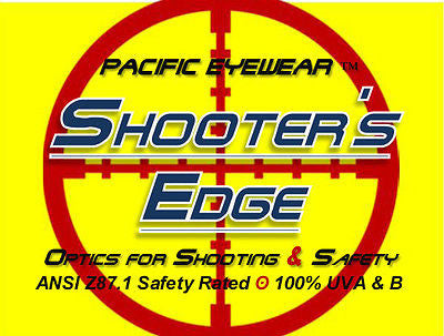 Shooter's Edge ANSI Z87.1 Safety Shooting Glasses Contrast Yellow lens Black frm
