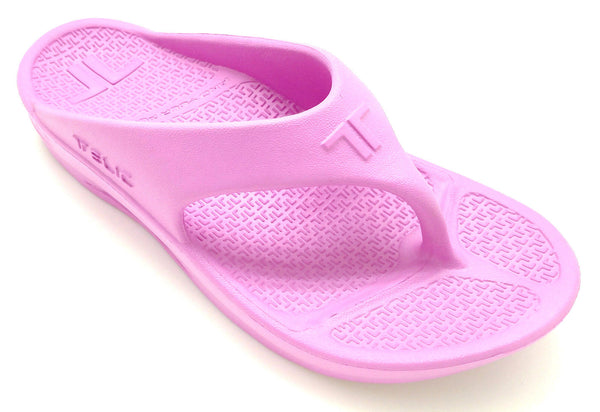 TELIC Recovery Comfort Flip Flop Lightweight Waterproof Sandal Forbidden Fuchsia