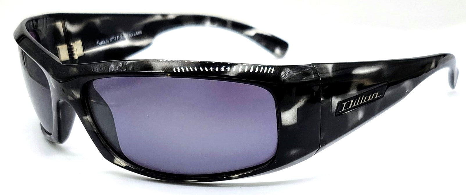 Dillon Optics Bucket Square Sport Wrap Shiny Black Tortoise with Black NIR lens