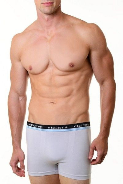 Yelete Men's 2-Pack Performance Boxer Briefs Seamless Underwear Small- 