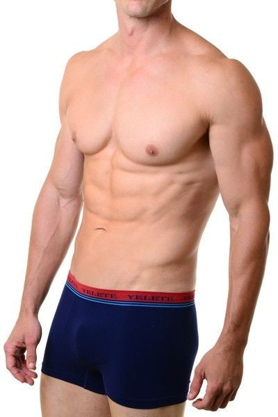Yelete Men's 2-Pack Performance Boxer Briefs Seamless Underwear Small- 