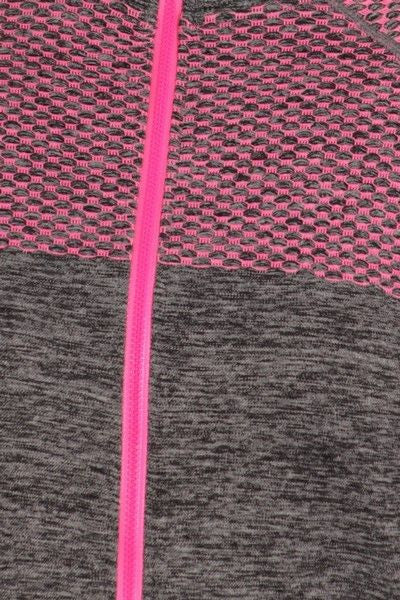 Yelete Stella Elyse Active Living Jacket Marled Knit Charcoal & Pink contrast