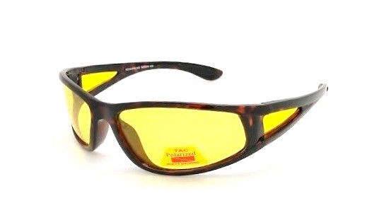 Glare-X Night Driving Glasses Polarized Yellow Lens Glossy Tortoise