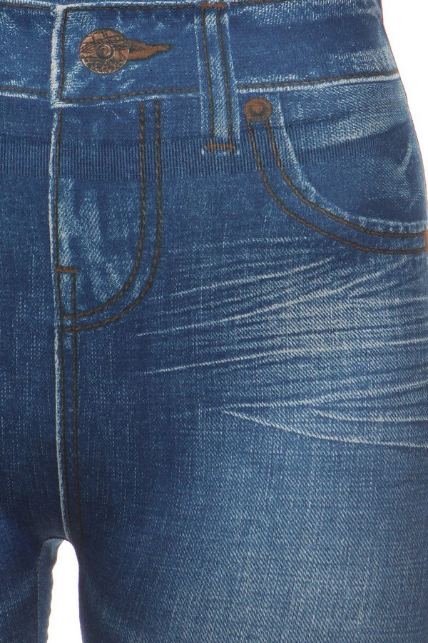 Yelete Fleece Jeggings Sublimation W-functional Back Pockets