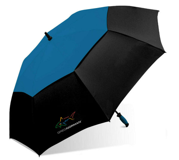 Greg Norman Shark 60" Double Canopy Folding 2-Person Golf Umbrella Vented
