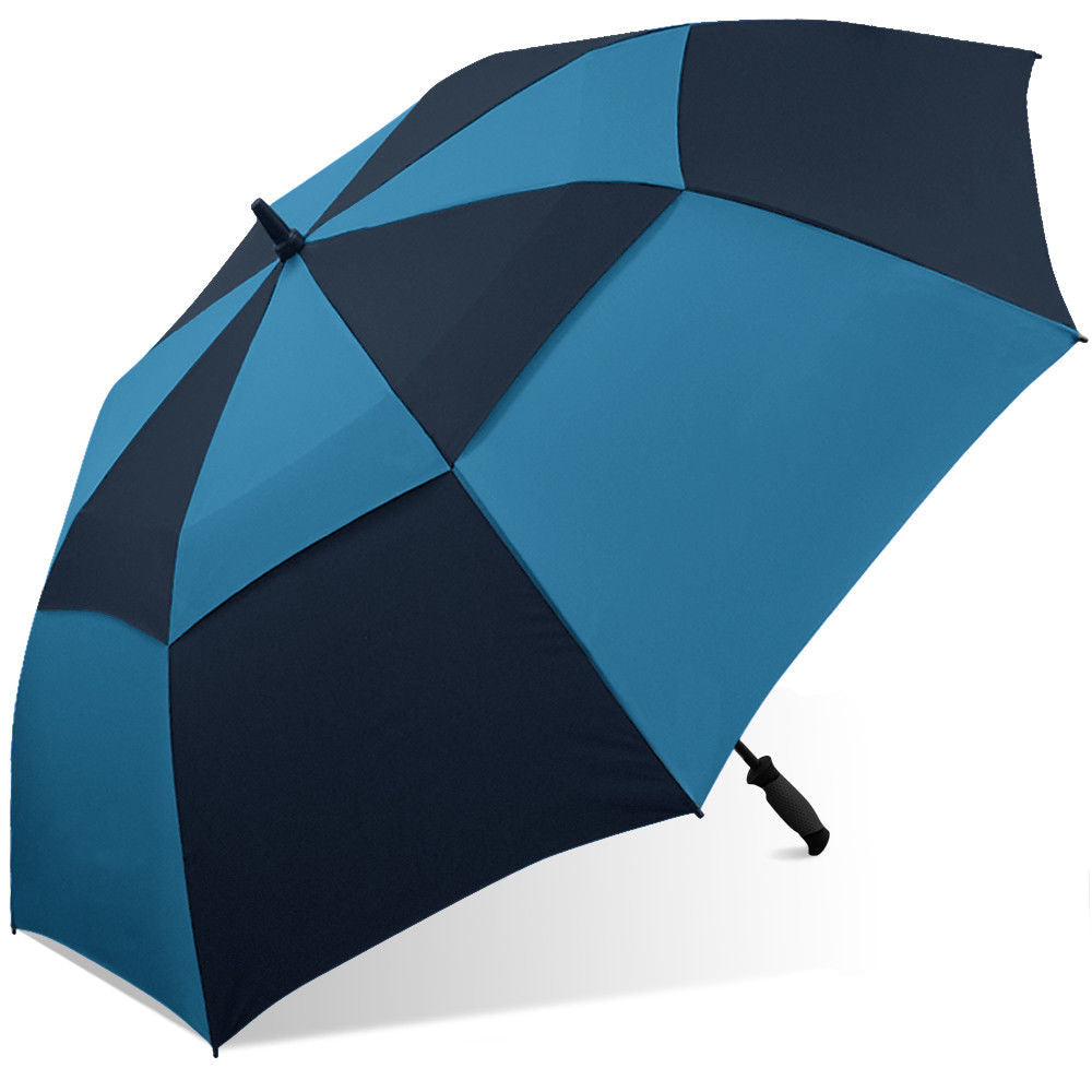WeatherProof 60" 2-Pack Double Canopy Fiberglass Auto Jumbo Golf Umbrella