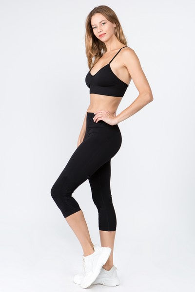 Women's Active High Rise Cinched Ankle Seamless Leggings