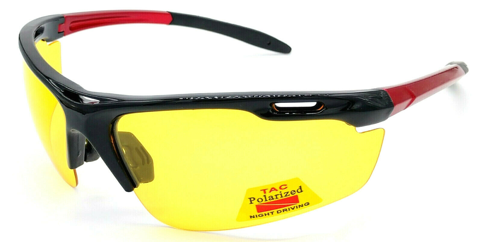 GLARE-X Night Driving Glasses Polarized Yellow Lens Reduces Glare Large Blade