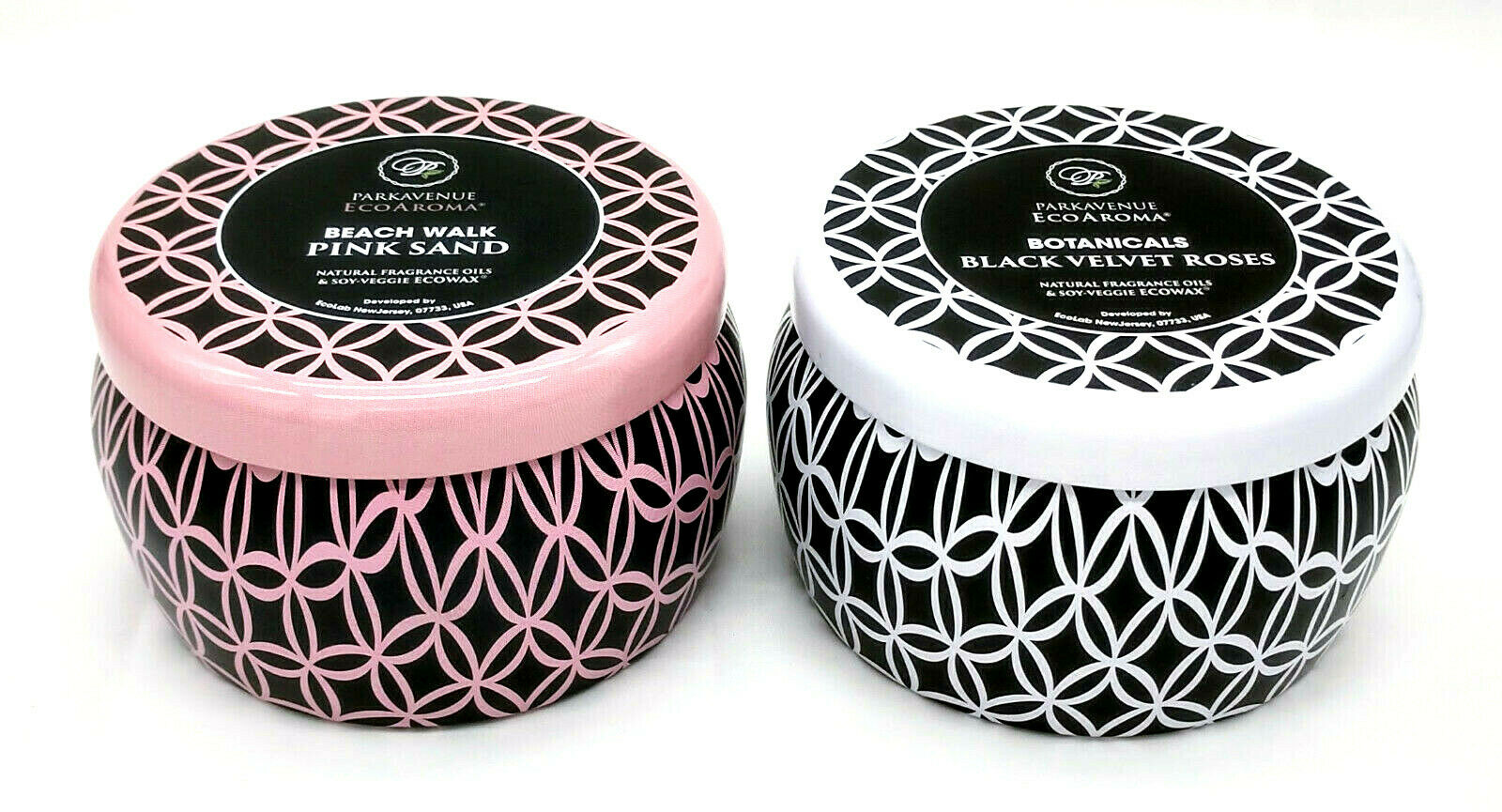 CocoSoy Eco Aroma Tin Candles Organic Natural Botanicals 2-Pack Multiple Scents