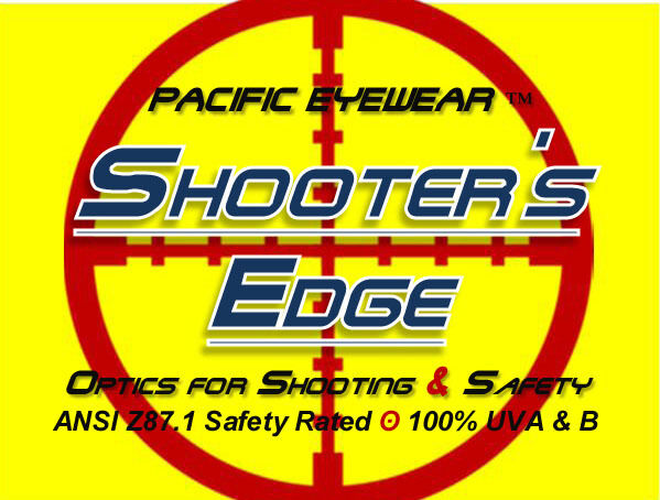 Shooter's Edge Echo Z87.1 Safety Shooting Glasses Clear lens Black frame