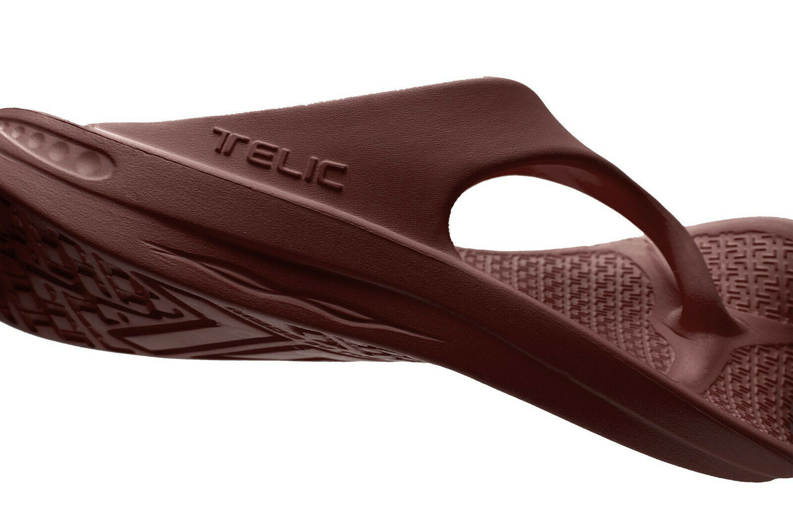 TELIC Recovery Comfort Flip Flop Lightweight Waterproof Sandal Espresso Brown