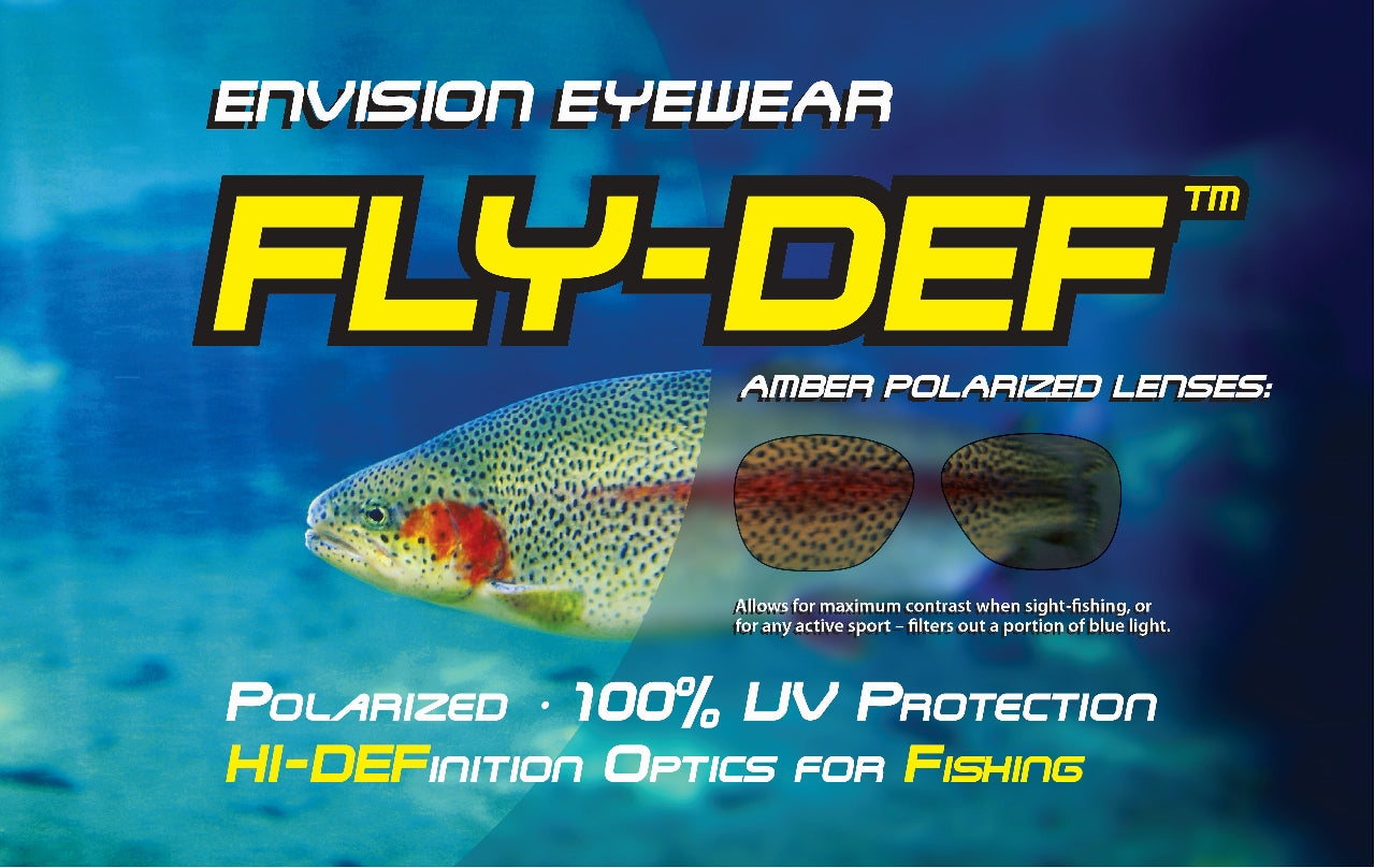 FLY-DEF High-Definition Polarized Fishing sunglasses Gold Lens Semi-Rimless Sports Wrap SM-MD