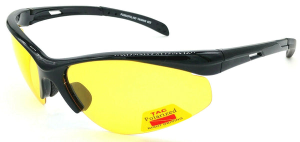 GLARE-X Night Driving Optics Yellow Polarized Lenses Reduce Glare Semi-Rimless