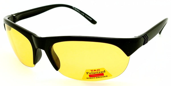 Glare-X Night Driving Glasses Polarized Yellow Lens Reduces Glare Blade