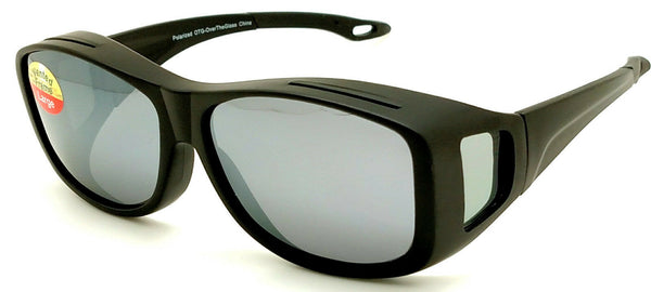 OTG Over-The-Glasses Polarized Gray Lens Ventilated Black sideview frame - multiple sizes available