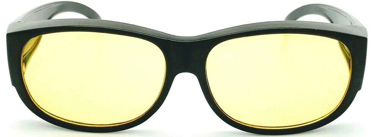 OTG GLARE-X Night Driving Optics Over-the-Glasses Black frame Yellow lens