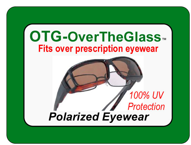 OTG Over-The-Glasses Polarized Brown Lens Ventilated Black sideview frame - multiple sizes available