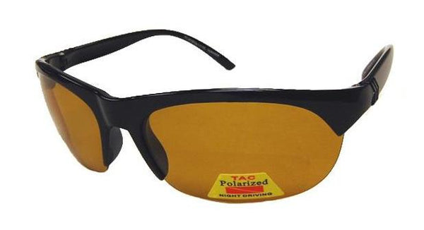 FLY-DEF High-Definition Polarized Fishing sunglasses Gold Lens Semi-Rimless Sports Wrap SM-MD